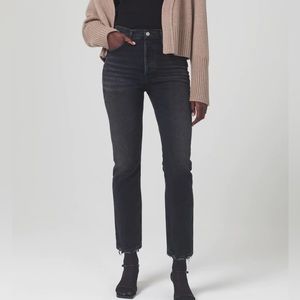 Citizens of Humanity Jolene High Rise Vintage Straight in Stormy